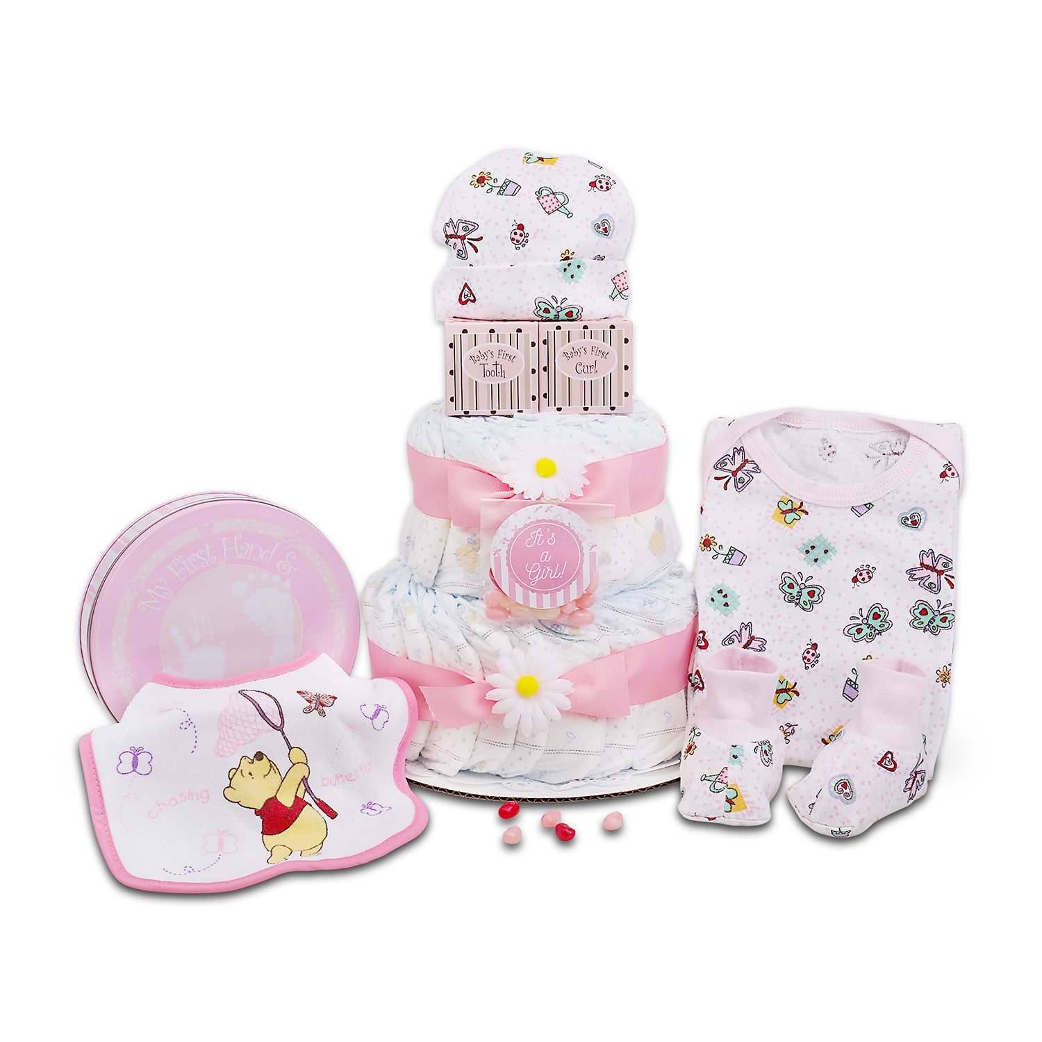 36 Huggies Diapers Baby Girls Baby Gift Set