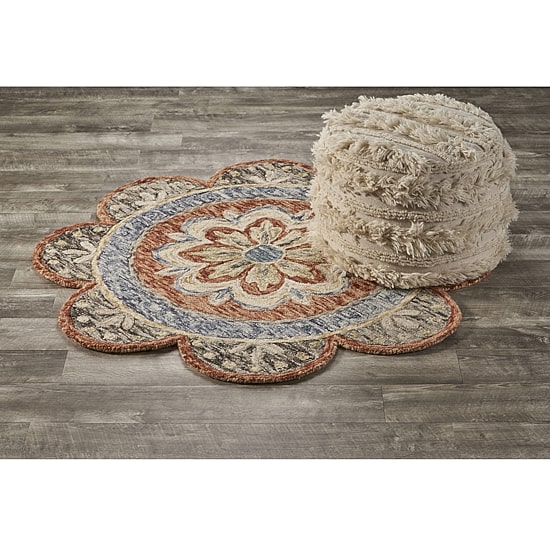 Daisy Frey Floral Hand Tufted Indoor Round Area Rug