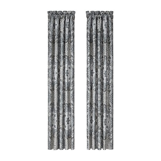 Royal Court Lisbon Rod Pocket Room Darkening Set of 2 Curtain Panel