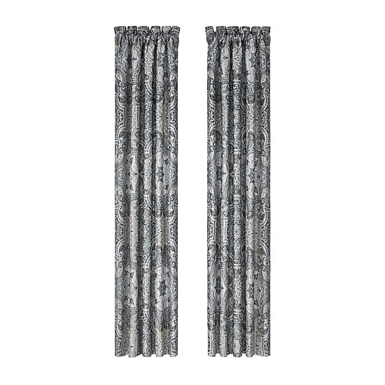 Royal Court Lisbon Rod Pocket Room Darkening Set of 2 Curtain Panel