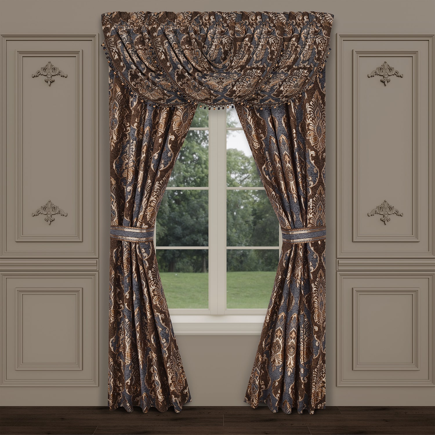 Queen Street Serafina Rod Pocket Room Darkening Set of 2 Curtain Panel