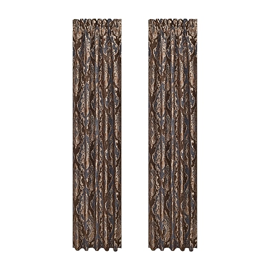 Queen Street Serafina Rod Pocket Room Darkening Set of 2 Curtain Panel