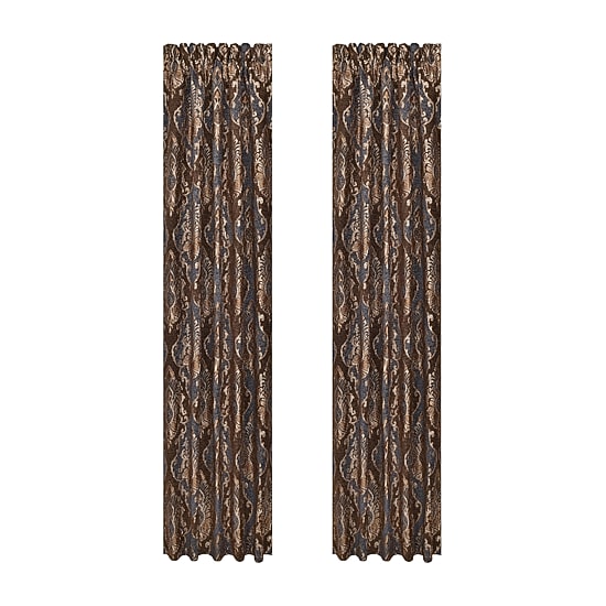 Queen Street Serafina Rod Pocket Room Darkening Set of 2 Curtain Panel