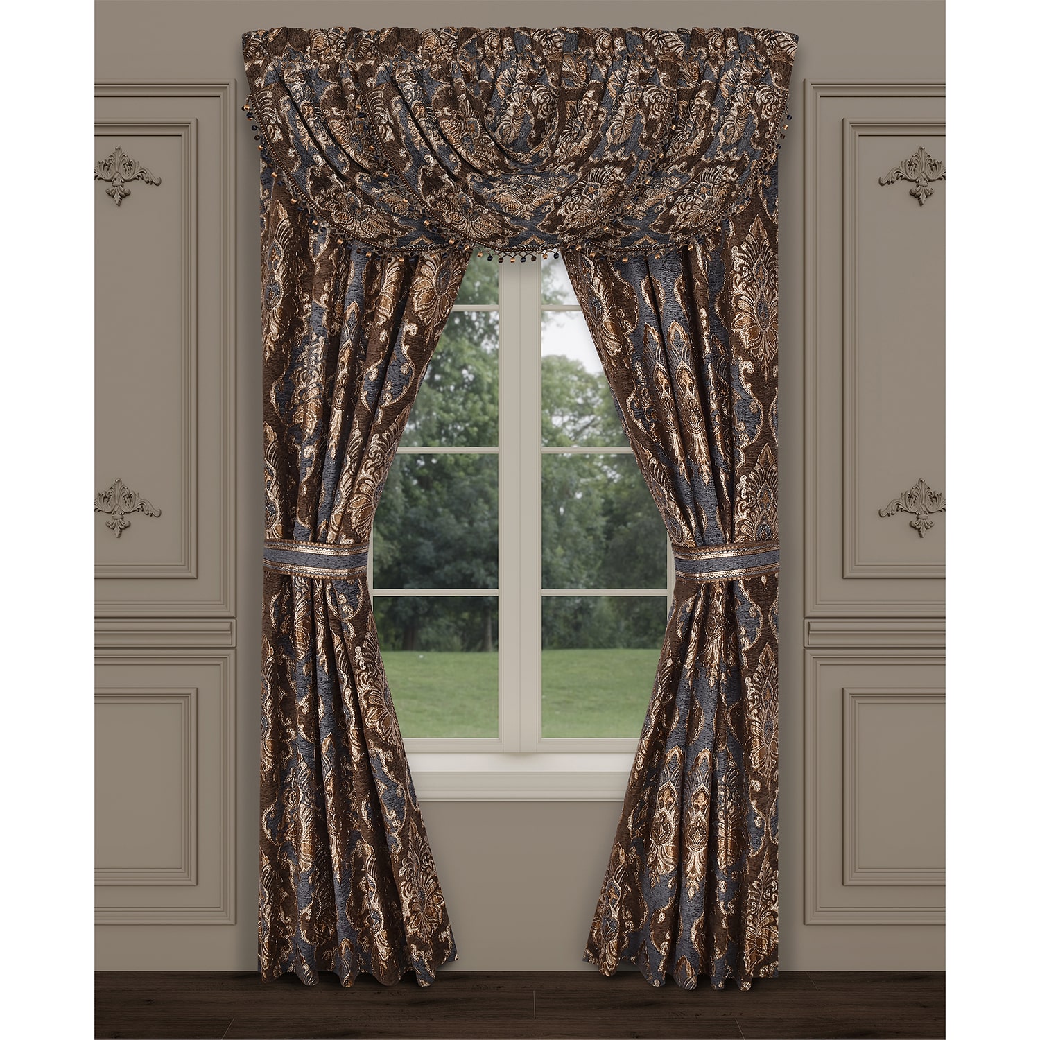 Queen Street Serafina Rod Pocket Room Darkening Set of 2 Curtain Panel
