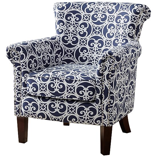 Madison Park Miri Navy Accent Chair