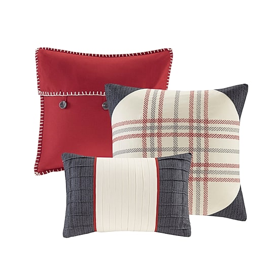Madison Park Pioneer 6-Pc Printed Herringbone Quilt Set With Throw Pillows