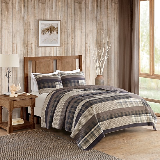 Woolrich Winter Plains 100% Cotton Oversized Quilt Mini Set