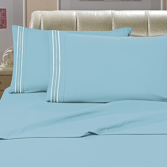 Elegant Comfort Wrinkle Resistant Bed Sheet set with Deep Pocket, HypoAllergenic