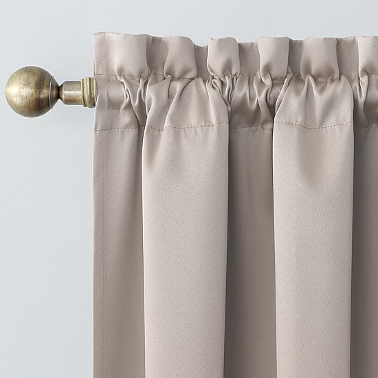 Sun Zero Oslo Rod Pocket Energy Saving 100% Blackout Single Curtain Panel