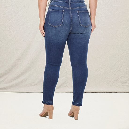 a.n.a Womens High Rise Ripped Jegging - Plus