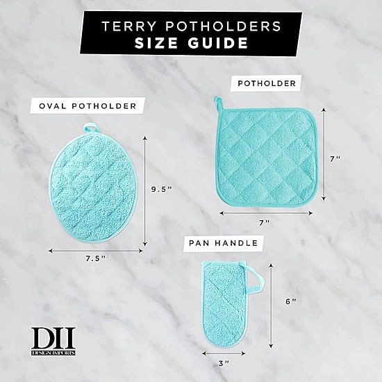 Design Imports Terry Kitchen 3-pc. Pot Holder Set