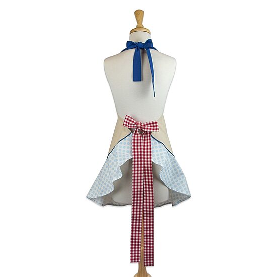 Design Imports Red Rooster Ruffle Apron