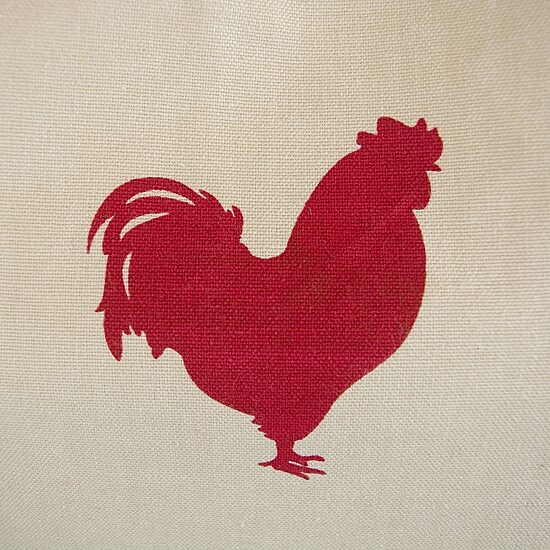 Design Imports Red Rooster Ruffle Apron