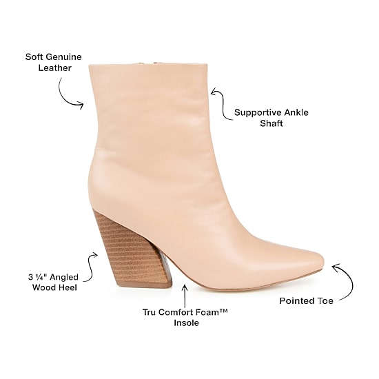 Journee Signature Womens Hydra Stacked Heel Booties