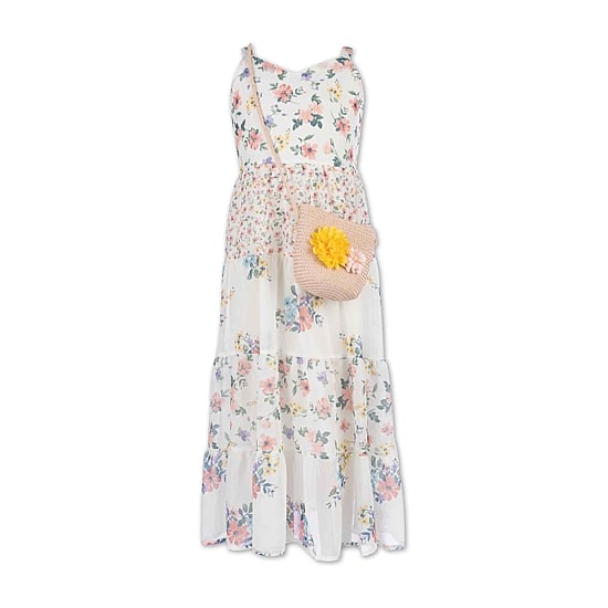 Speechless Little Girls Sleeveless Floral Maxi Dress