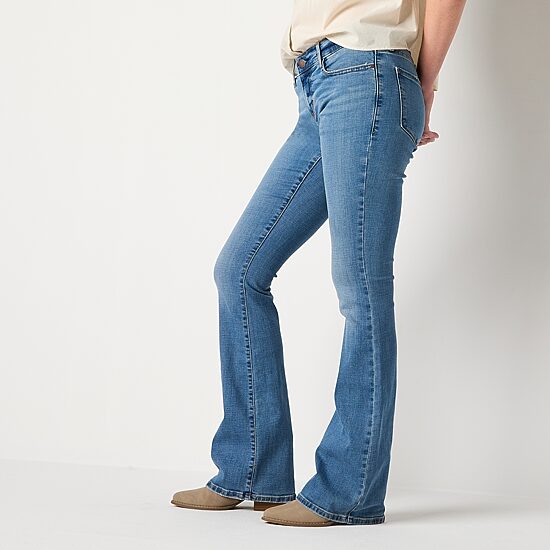 a.n.a Womens Low Rise Flare Leg Jean