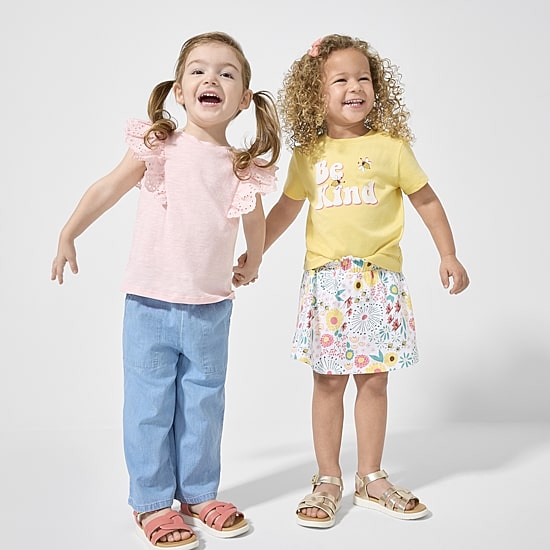 Okie Dokie Toddler & Little Girls Round Neck Short Sleeve Regular Fit Graphic T-Shirt