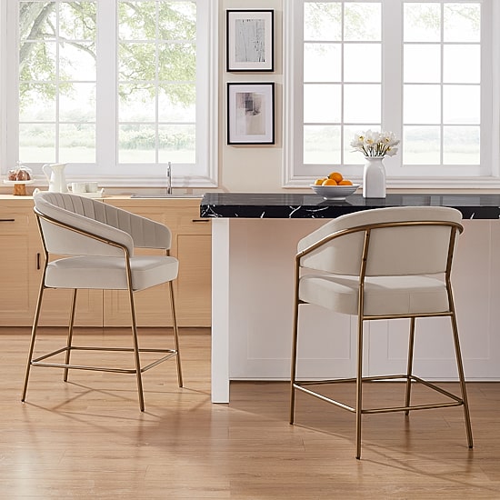 Linon Kinneloa 1 Pair Counter Height Bar Stool