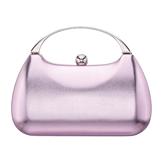 N By Nina Curved Metallic Minaudiere Evening Bag