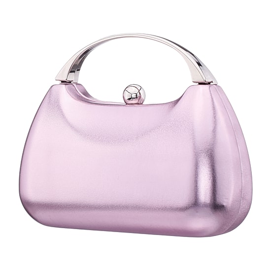 N By Nina Curved Metallic Minaudiere Evening Bag