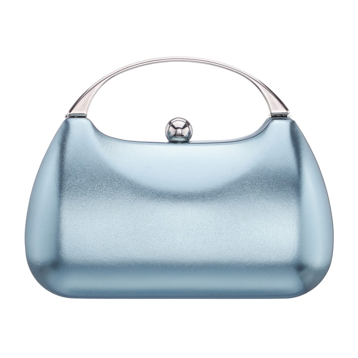 N By Nina Curved Metallic Minaudiere Evening Bag