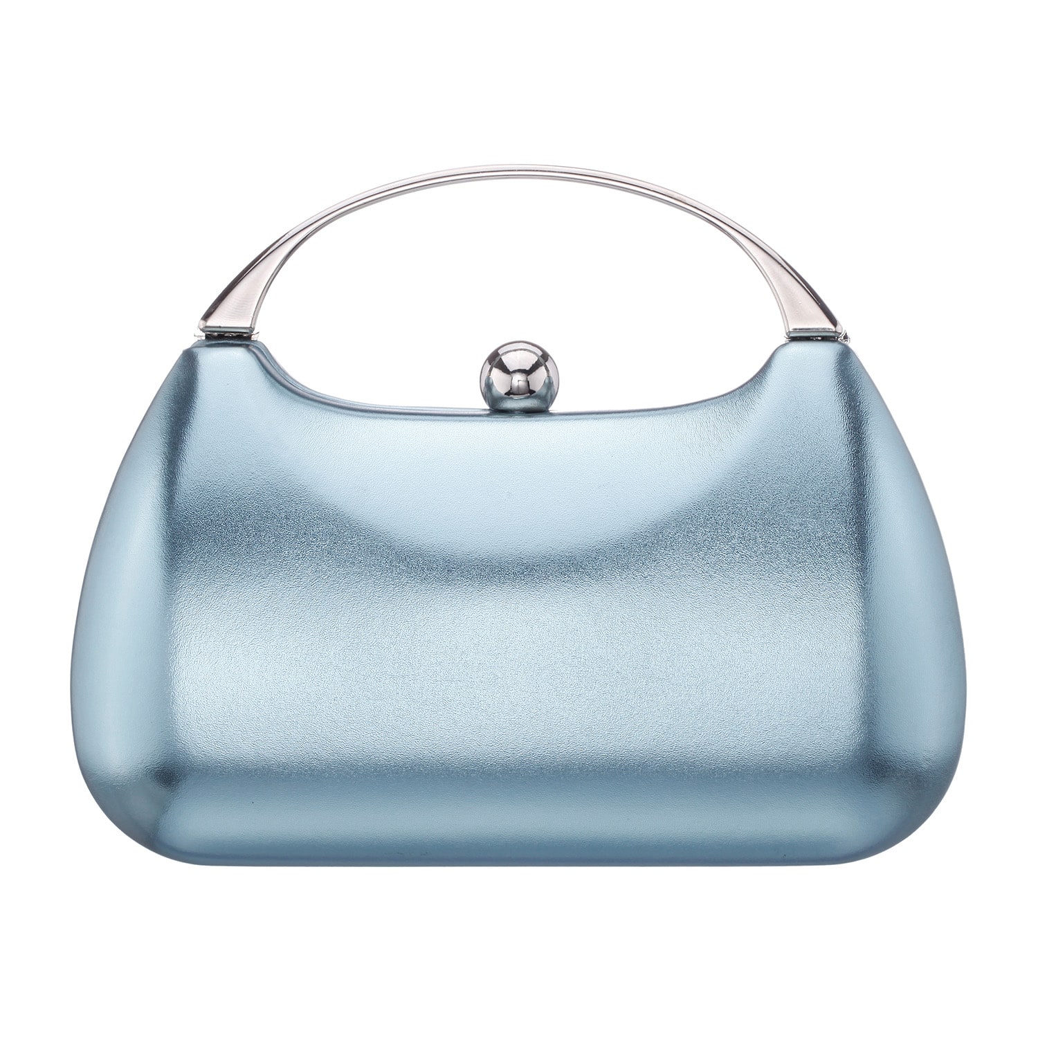 N By Nina Curved Metallic Minaudiere Evening Bag