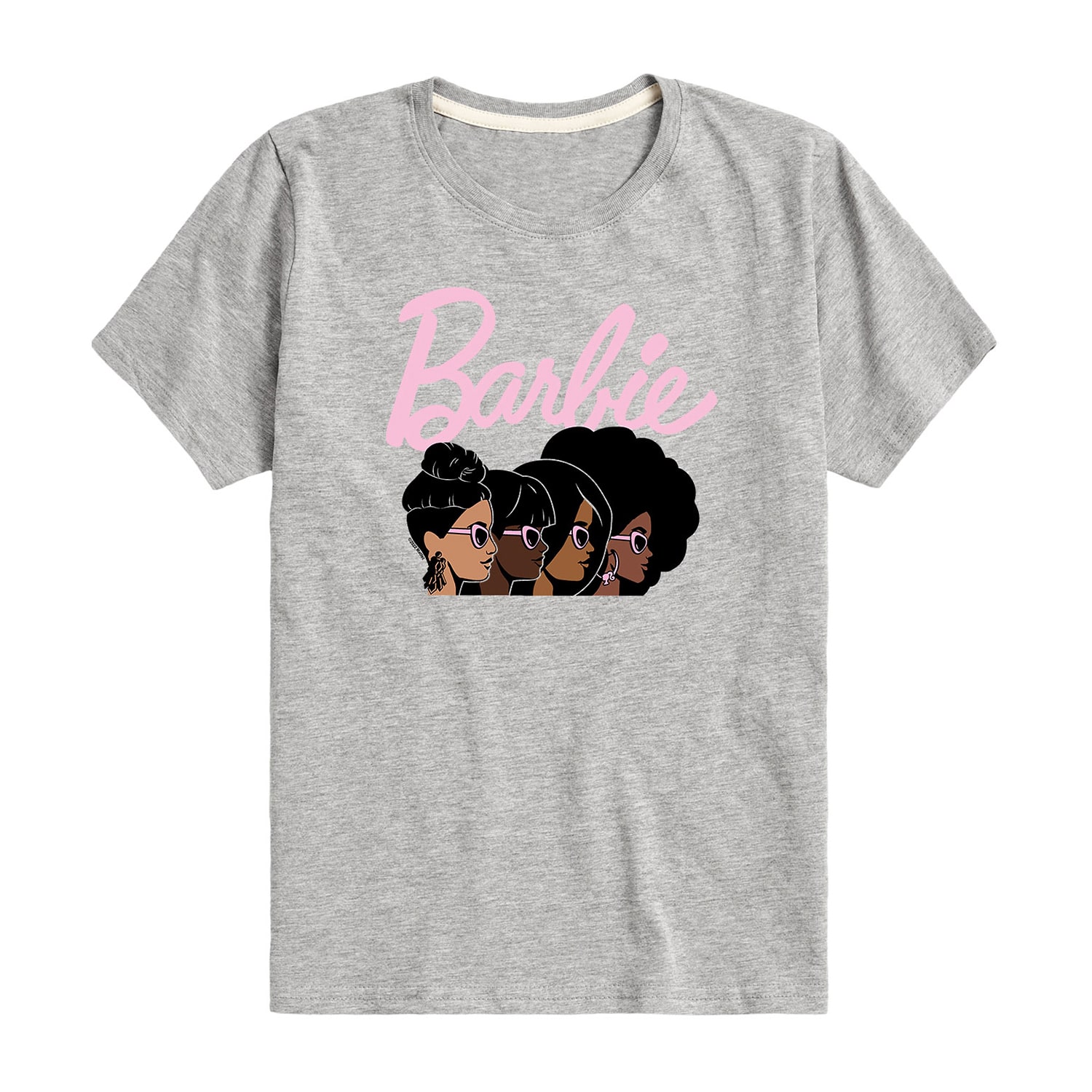 Big Kid Girls Round Neck Short Sleeve Classic Fit Barbie Graphic T-Shirt