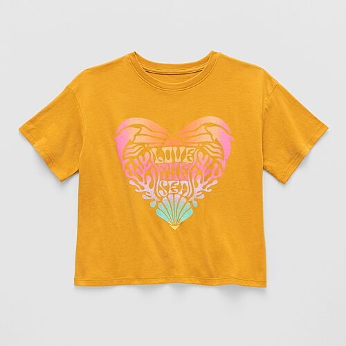 Thereabouts Little & Big Kid Girls Crew Neck Short Sleeve Boxy Fit Graphic T-Shirt, 3x-large (22.5) Plus, Yellow