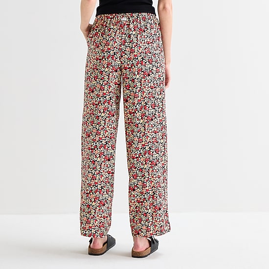 Hurley Womens Juniors Straight Mid Rise Pull-On Pant