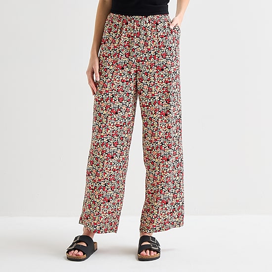 Hurley Womens Juniors Straight Mid Rise Pull-On Pant