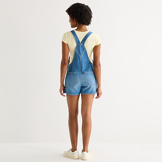 Arizona Sleeveless Womens Shortalls Juniors