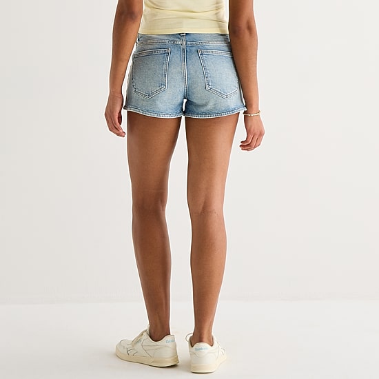 Arizona Womens 2 1/2" Low Rise Juniors Denim Short