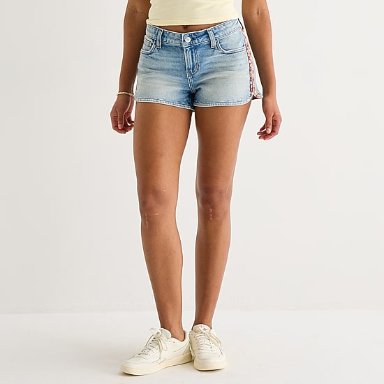Arizona Womens 2 1/2" Low Rise Juniors Denim Short