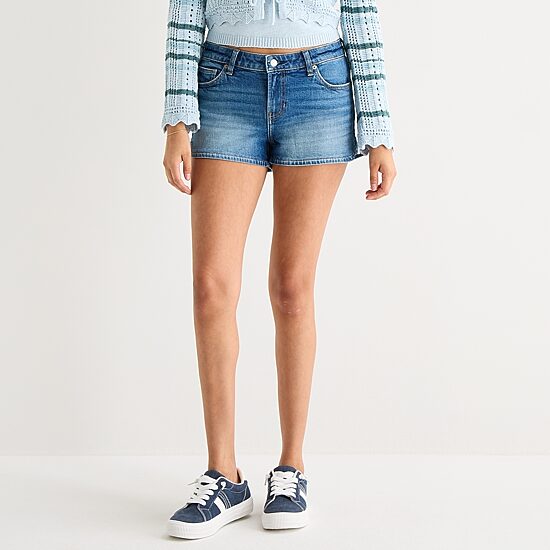 Arizona Womens 2 1/2" Low Rise Juniors Denim Short