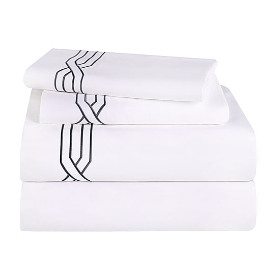 SUPERIOR® Embroidered Scroll Egyptian Cotton 1200tc Sheet set