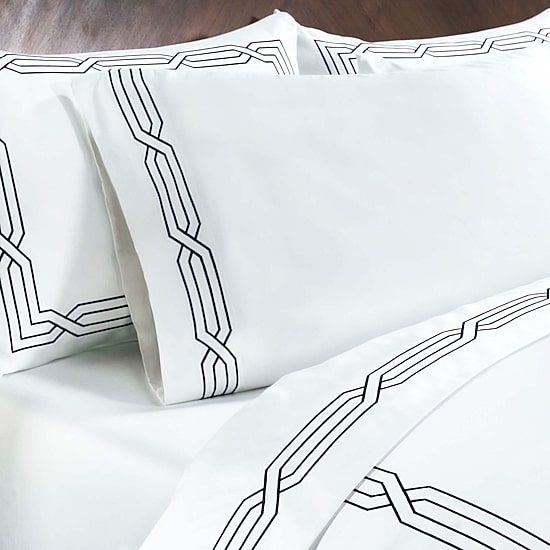 SUPERIOR® Embroidered Scroll Egyptian Cotton 1200tc Sheet set