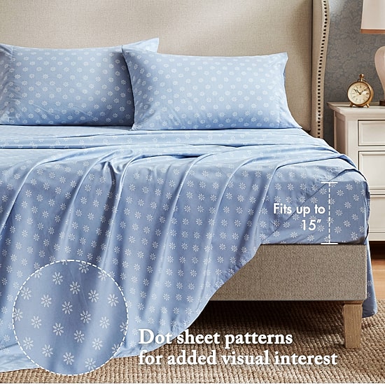 Madison Park Essentials Dahlia Floral Print Complete Bedding Set with Sheets