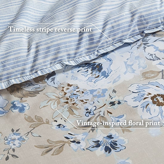 Madison Park Essentials Dahlia Floral Print Complete Bedding Set with Sheets