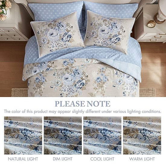 Madison Park Essentials Dahlia Floral Print Complete Bedding Set with Sheets