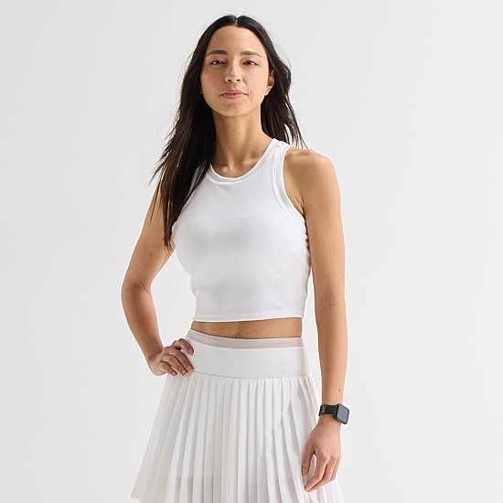 Xersion Cropped Womens Sleeveless Active Tank Top