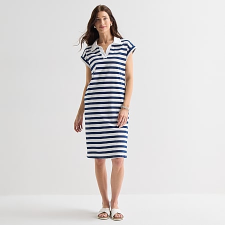 jessica howard three quarter sleeve a line dress Jessica Howard Women's 3/4-Sleeve A-Line Dress - Brown Multi