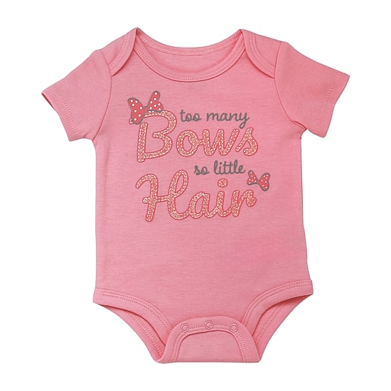 Baby Starters Baby Girls Round Neck Short Sleeve Bodysuit