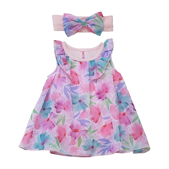 Baby Starters Baby Girls 2-pc. Ruffled Sleeveless A-Line Dress