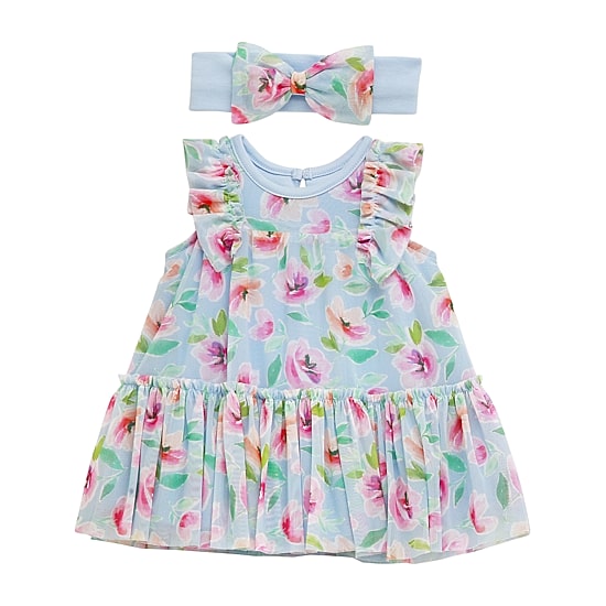 Baby Starters Baby Girls 2-pc. Ruffled Short Sleeve A-Line Dress