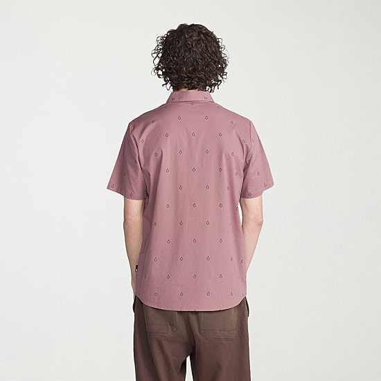 VOLCOM Mens Short Sleeve Regular Fit Button-Down Shirt