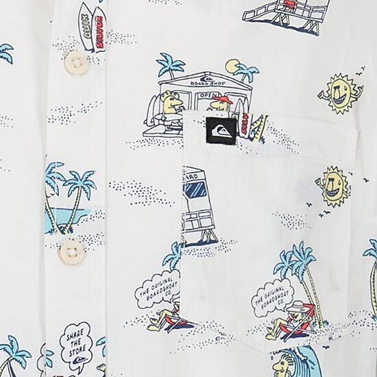 Quiksilver Big Kid Boys Short Sleeve Regular Fit Button-Down Shirt