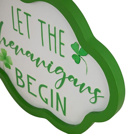 Northlight 14" Let The Shenanigans Framed Wall Sign