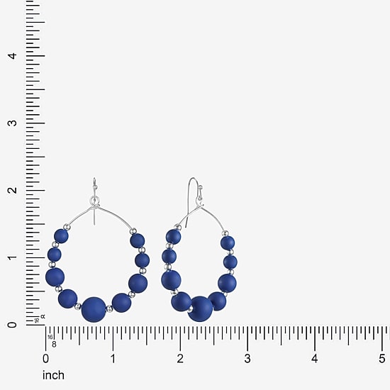 Liz Claiborne Womens 60mm Round Hoop Earrings