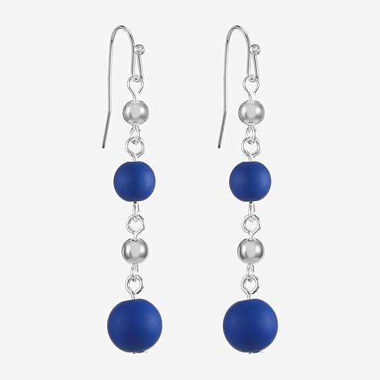 Liz Claiborne Womens Round Drop Earrings