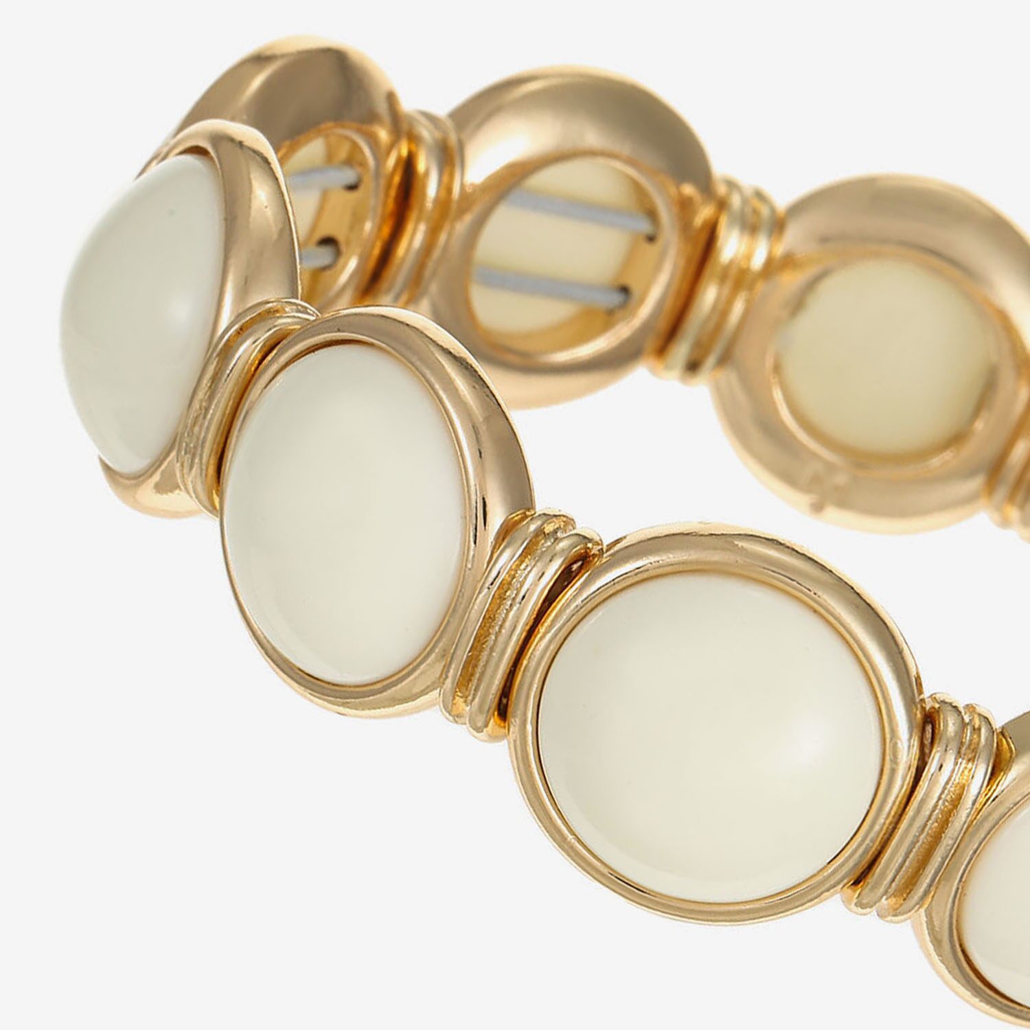 Monet Jewelry Womens Green Round Stretch Bracelet